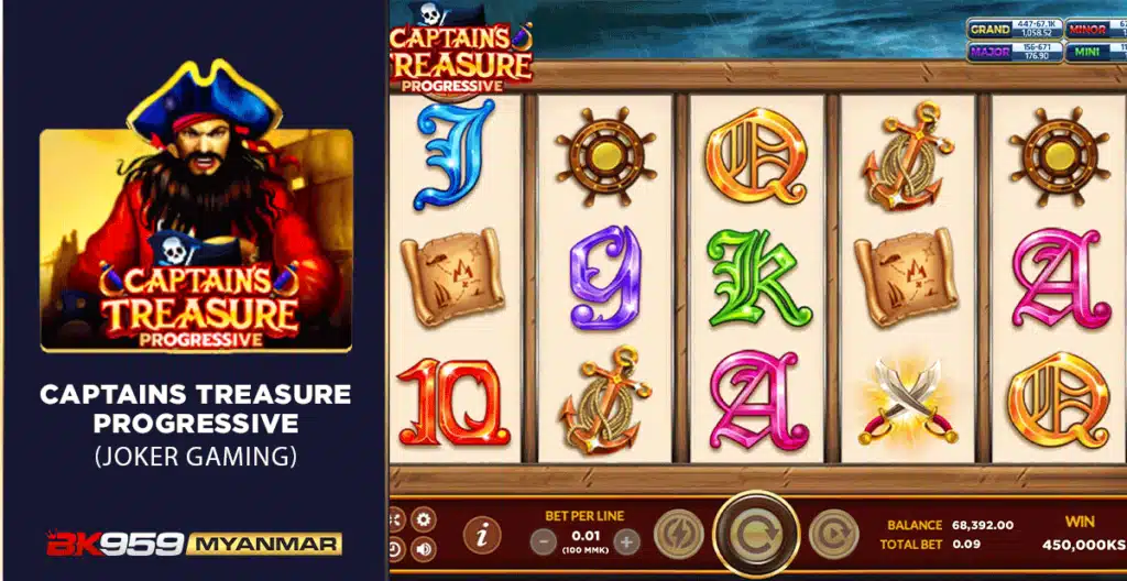 progressive slots Captains Treasure